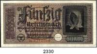 P A P I E R G E L D,Besatzungsausgaben des II. Weltkrieges Reichskreditkassenscheine 50 Reichspfennig bis 50 Reichsmark o.D.  Ros. ZWK-1 a(36), 2 a(11), 2 b, 3 a(7), 3 b(2), 4 a(48), 4 b(23), 5 a(25), 6 a(36).  LOT. 189 Scheine.