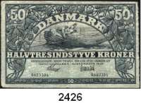 P A P I E R G E L D,AUSLÄNDISCHES  PAPIERGELD Dänemark 50 Kronen 1930. Unterschriften  Lange/Clementsen.  Pick 27 a.