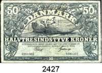 P A P I E R G E L D,AUSLÄNDISCHES  PAPIERGELD Dänemark 50 Kronen 1930. Unterschriften  Lange/Gellerup.  Pick 27 a.