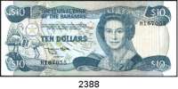 P A P I E R G E L D,AUSLÄNDISCHES  PAPIERGELD Bahamas 10 Dollars L.1974(1984).  Pick 46 b.