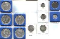 AUSLÄNDISCHE MÜNZEN,Spanien L O T S     L O T S     L O T S Album. mit 197 Münzen.  Darunter 34 Silbermünzen u.a. 50 Centimos 1949 