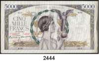 P A P I E R G E L D,AUSLÄNDISCHES  PAPIERGELD Frankreich 5000 Francs 8.12.1938.  Pick 97 a.