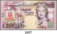 P A P I E R G E L D,AUSLÄNDISCHES  PAPIERGELD Gibraltar 20 Pfund 1.7.1995.  Pick 27 a.