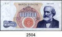 P A P I E R G E L D,AUSLÄNDISCHES  PAPIERGELD Italien 1000 Lire 15.7.1963.  Pick 96 b.