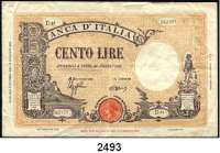 P A P I E R G E L D,AUSLÄNDISCHES  PAPIERGELD Italien 100 Lire 10.8.1943.  Pick 67 a. LOT. 9 Scheine.