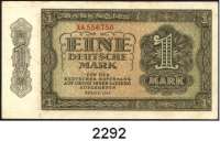 P A P I E R G E L D,D D R  1 Deutsche Mark 1948.  XA 6stellig.  Austauschnote.  Ros. SBZ-11 c.