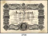 P A P I E R G E L D,AUSLÄNDISCHES  PAPIERGELD Ungarn 100 Forint 1.9.1848.  Pick S 118.
