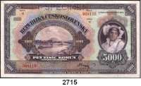 P A P I E R G E L D,AUSLÄNDISCHES  PAPIERGELD Tschechoslowakei 500 Kronen 6.7.1920.  Perforiert 