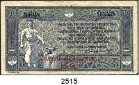 P A P I E R G E L D,AUSLÄNDISCHES  PAPIERGELD Jugoslawien 40 Kronen Überdruck auf 10 Dinara 1.2.1919.  Pick 17.