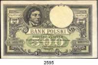 P A P I E R G E L D,AUSLÄNDISCHES  PAPIERGELD Polen 500 Zlotych 28.2.1919(1924).  Pick 58.