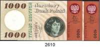 P A P I E R G E L D,AUSLÄNDISCHES  PAPIERGELD Polen 1000 Zlotych 29.10.1965.  S  Pick 141 a.  LOT. 2 Scheine.