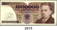 P A P I E R G E L D,AUSLÄNDISCHES  PAPIERGELD Polen 1.000.000 Zlotych 15.2.1991.  Pick 157 a.