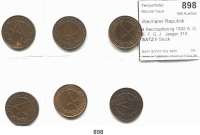 R E I C H S M Ü N Z E N,Weimarer Republik  4 Reichspfennig 1932 A, D, E, F, G, J.  Jaeger 315.  SATZ. 6 Stück.