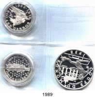 AUSLÄNDISCHE MÜNZEN,Frankreich L O T S     L O T S     L O T S 10 Francs (Silber) 1987, 1988 und 1997.  KM 961 a, 965 b und 1164.  LOT. 3 Stück.