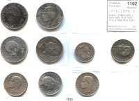 R E I C H S M Ü N Z E N,L O T S     L O T S     L O T S  Bayern,  2 Mark 1905; 3 Mark 1909, 1910, 1911, 1912; 5 Mark 1874, 1893, 1904 und 1907.  Jaeger 42, 45, 46(3), 47(4).  LOT. 9 Stück.