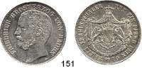 Deutsche Münzen und Medaillen,Baden - Durlach Friedrich I. (1852) 1856 - 1907 Vereinstaler 1870.  Kahnt 37.  AKS 124.  Jg. 85.  Thun 31.  Dav. 531.