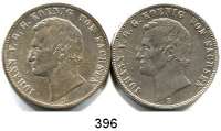 Deutsche Münzen und Medaillen,Sachsen Johann 1854 - 1873 Vereinstaler 1862 und 1868.  Kahnt 470.  AKS 137.  Jg. 126.  Thun 348.  Dav. 895.  LOT. 2 Stück.