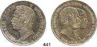 Deutsche Münzen und Medaillen,Württemberg, Königreich Wilhelm I. 1816 - 1864 Doppeltaler 1846.  Auf die Hochzeit des Kronprinzen.   Kahnt 591 a (