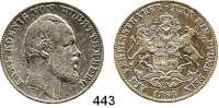 Deutsche Münzen und Medaillen,Württemberg, Königreich Karl 1864 - 1891 Vereinstaler 1866.  Kahnt 592.  AKS 126.  Jg. 85 a.  Thun 440.
