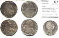 Deutsche Münzen und Medaillen,Bayern LOTS     LOTS     LOTS Madonnentaler 1760, 1773 A(Hksp., justiert), 1778(leicht justiert), 1786 und Doppelgulden 1848 