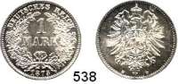 R E I C H S M Ü N Z E N,Kleinmünzen  1 Mark 1875 D.  Jaeger 9.