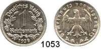R E I C H S M Ü N Z E N,Drittes Reich  1 Reichsmark 1938 G.  Jaeger 354.