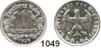 R E I C H S M Ü N Z E N,Drittes Reich  1 Reichsmark 1938 E.  Jaeger 354.