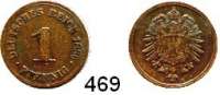 R E I C H S M Ü N Z E N,Kleinmünzen  1 Pfennig 1886 G.