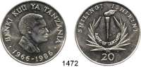 AUSLÄNDISCHE MÜNZEN,Tansania  20 Shillings 1986.  Schön 23.  KM 21.