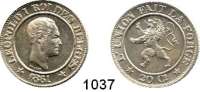 AUSLÄNDISCHE MÜNZEN,Belgien Leopold I. 1831 - 1865 20 Centimes 1861.  Kahnt 22.  KM 20.