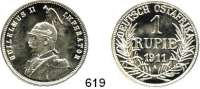 Besetzte Gebiete - Kolonien - Danzig,Deutsch - Ostafrika 1 Rupie 1911 A. Jaeger 722.