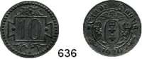 Besetzte Gebiete - Kolonien - Danzig,Danzig 10 Pfennig 1920. Kleine Wertzahl. Jaeger D 1 a.