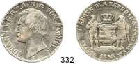 Deutsche Münzen und Medaillen,Sachsen Johann 1854 - 1873 Ausbeutevereinstaler 1858 B.  Kahnt 465.  AKS 134.  Jg. 115.  Thun 342 B.  Dav. 892.