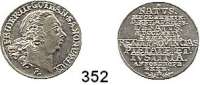 Deutsche Münzen und Medaillen,Sachsen - Gotha - Altenburg Friedrich III. 1732 - 1772 Groschen 1772.  2,2 g.  Auf seinen Tod.  Schön 92.