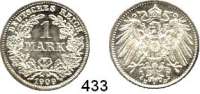 R E I C H S M Ü N Z E N,Kleinmünzen  1 Mark 1909 D.  Jaeger 17.