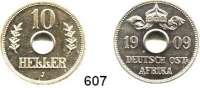 Besetzte Gebiete - Kolonien - Danzig,Deutsch - Ostafrika 10 Heller 1909 J. Jaeger 719.