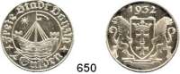 Besetzte Gebiete - Kolonien - Danzig,Danzig 2 Gulden 1932. Jaeger D 16. Kogge mit Stern.