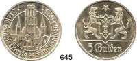 Besetzte Gebiete - Kolonien - Danzig,Danzig 5 Gulden 1923. Jaeger D 9.