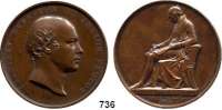 M E D A I L L E N,Personen Chantrey, Francis Bronzemedaille 1846 (Wyon).  Kopf nach rechts. / Sitzender Gelehrter.  Randschrift : ART-UNION OF LONDON 1843.  54,8 mm.  78,38 g.