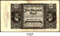 P A P I E R G E L D,Weimarer Republik  2 Millionen Mark  23.7.1923.  Fehldruck ZWEI 