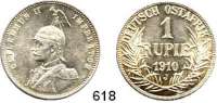 Besetzte Gebiete - Kolonien - Danzig,Deutsch - Ostafrika 1 Rupie 1910 J. Jaeger 722.