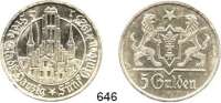 Besetzte Gebiete - Kolonien - Danzig,Danzig 5 Gulden 1923. Jaeger D 9.