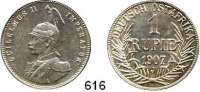 Besetzte Gebiete - Kolonien - Danzig,Deutsch - Ostafrika 1 Rupie 1907 J. Jaeger 722.