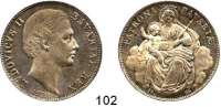Deutsche Münzen und Medaillen,Bayern Ludwig II. 1864 - 1886 Madonnentaler 1866.  Kahnt 131.  AKS 176.  Jg. 107.  Thun 105.  Dav. 611.