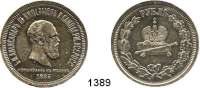 AUSLÄNDISCHE MÜNZEN,Russland Alexander III. 1881 - 1894 Rubel 1883, St. Petersburg.  Zu seiner Krönung in Moskau.  Bitkin 217.