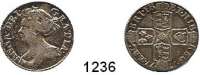 AUSLÄNDISCHE MÜNZEN,Großbritannien Anna 1702 - 1714 6 Pence 1711.  3 g.  Spink 3619.  KM 522.1.
