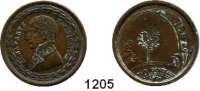 AUSLÄNDISCHE MÜNZEN,Frankreich Napoleon 1. Konsul 1799 - 1804 Bronzemedaille 1801 (Brenet).  Vorfrieden mit England.   Brustbild nach links. / Olivenbaum.  27 mm.  11,64 g.   Slg. Julius 1021.  Bramsen 168.