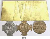 Orden, Ehrenzeichen, Militaria, Zeitgeschichte,Deutschland Preussen Teilnehmermedaille 1864; Düppeler-Sturmkreuz 1864 und Kreuz 