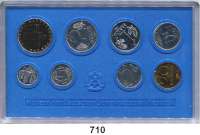 Deutsche Demokratische Republik,K U R S S Ä T Z E  Kurssatz 1980.  1 Pfennig bis 5 Mark Brandenburger Tor.