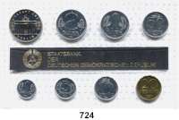 Deutsche Demokratische Republik,K U R S S Ä T Z E  Kurssatz 1990.  1 Pfennig bis 5 Mark Brandenburger Tor.